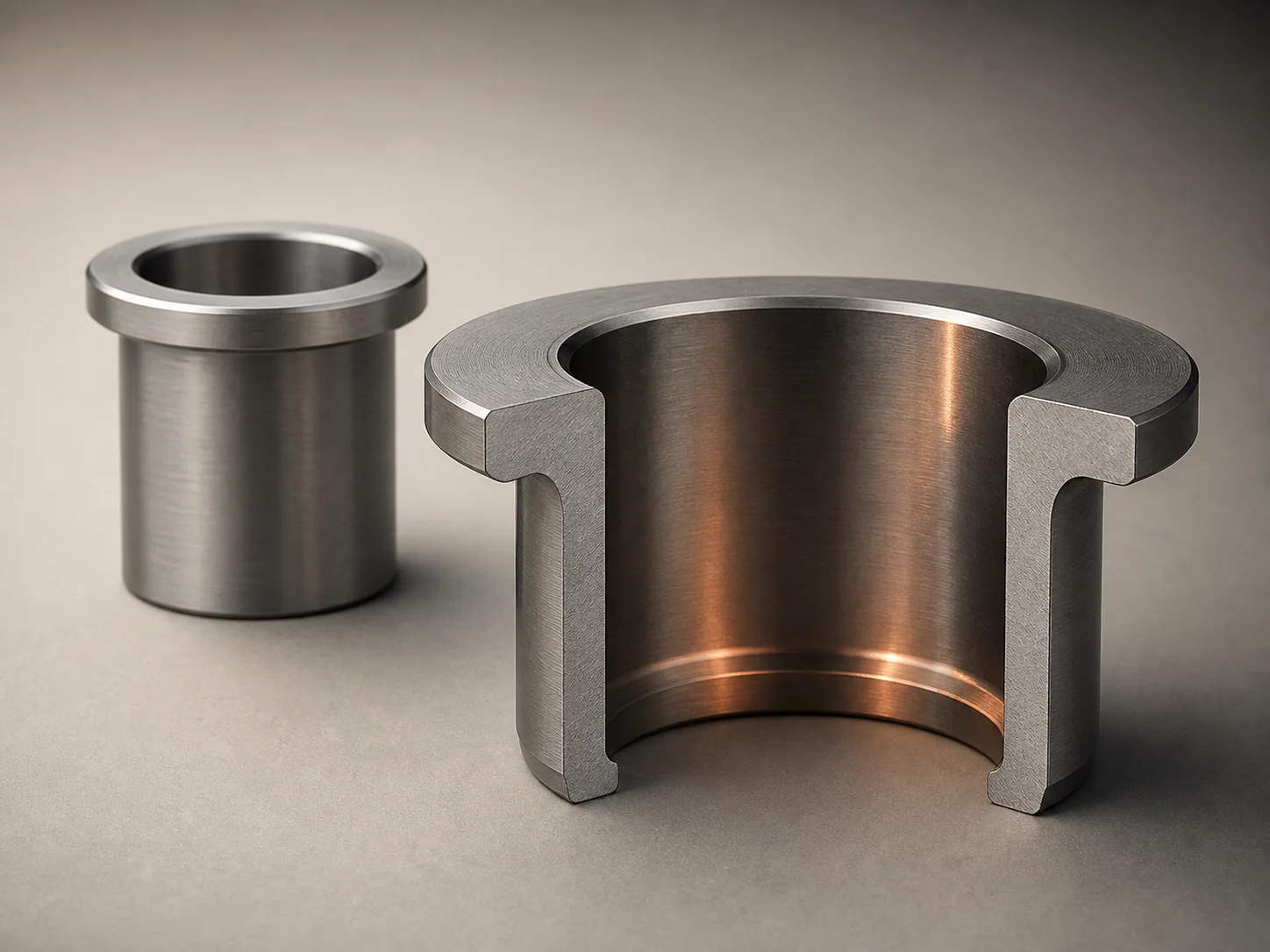 Concept cutaway showing the inner diameter, outer diameter and face relationships of a precision bushing