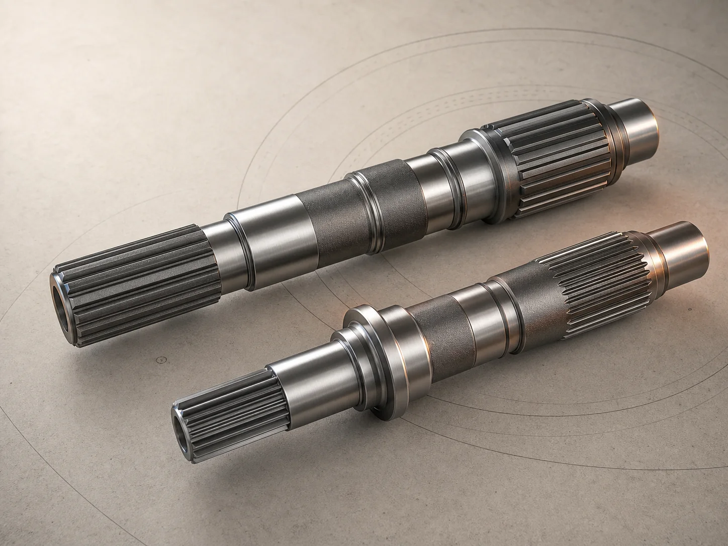 Concept visualization of input and output shaft interface zones